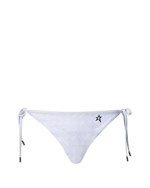 Perfect Moment White Salinas Houndstooth-Pattern Bikini Bottoms