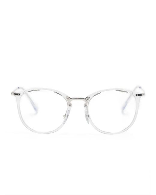 Ray-Ban White Transparent-Frame Glasses