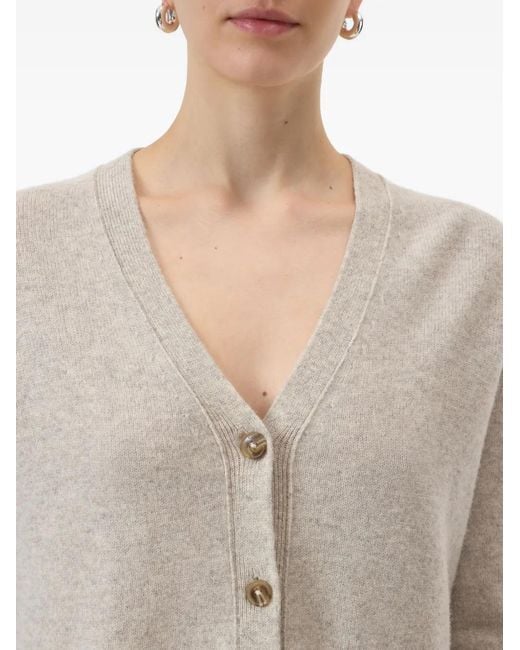Closed White Wool V-Necked Cardigan