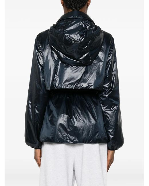 Herno Blue Veste En Jean À Lien De Resserrage