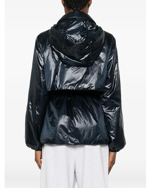 Herno Blue Veste En Jean À Lien De Resserrage