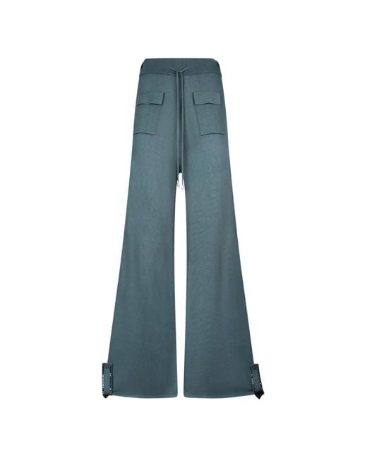Liu Jo Blue Drawstring-Waistband Track Pants