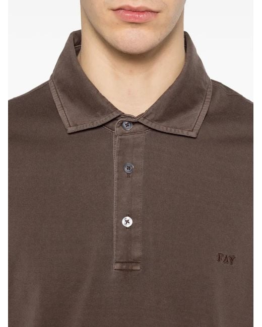 Polo Con Botones Fay de hombre de color Gray