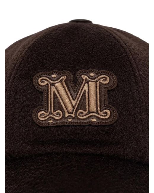 Max Mara Brown Logo-Patch Baseball Cap