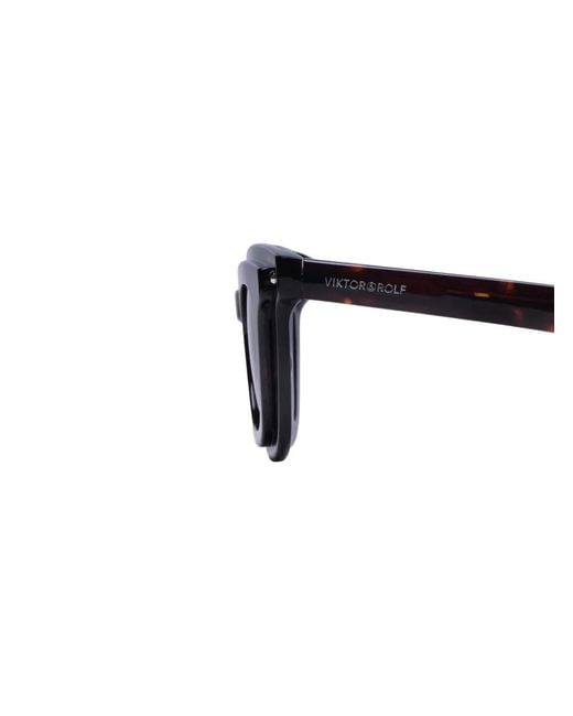 Viktor & Rolf Purple Layered Rectangle-Frame Sunglasses