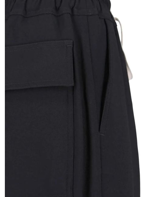 Rick Owens Black Drawstring Trousers