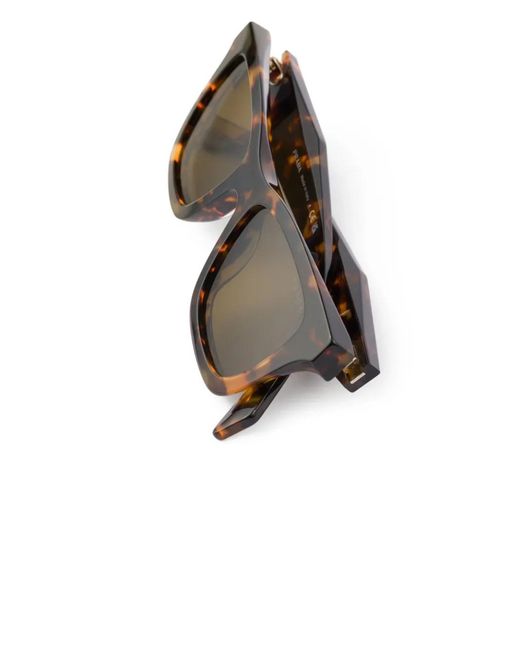Prada Natural Logo Square-Frame Sunglasses