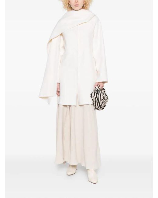 P.A.R.O.S.H. White Split-Front Maxi Skirt