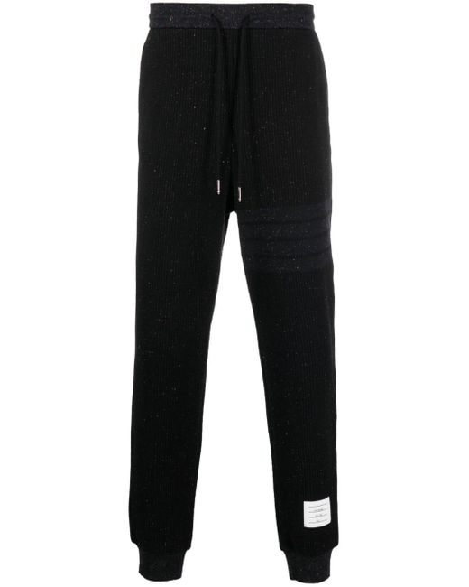 Pantalones de chándal con efecto envejecido Thom Browne de hombre de color Black
