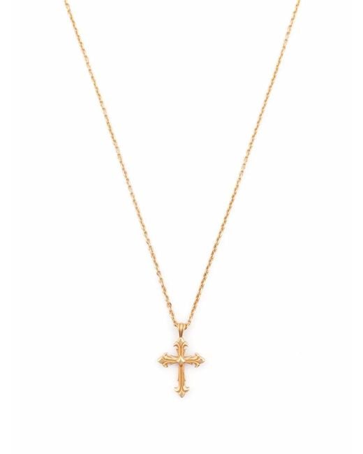 Emanuele Bicocchi Metallic Fleury Cross Pendant Necklace