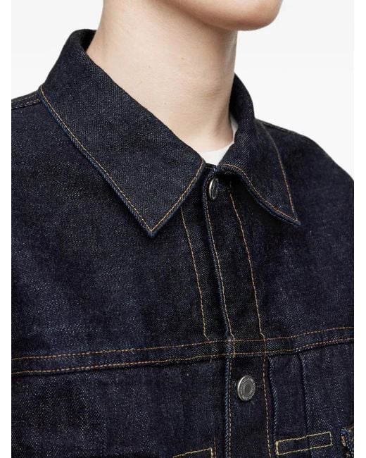 Momotaro Blue Classic Stripe-Detail Denim Jacket for men