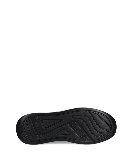 Guess Black Elba Embossed-Logo Platform Sneakers for men