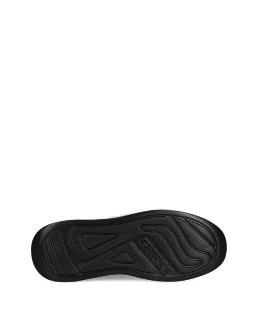 Guess Black Elba Embossed-Logo Platform Sneakers for men