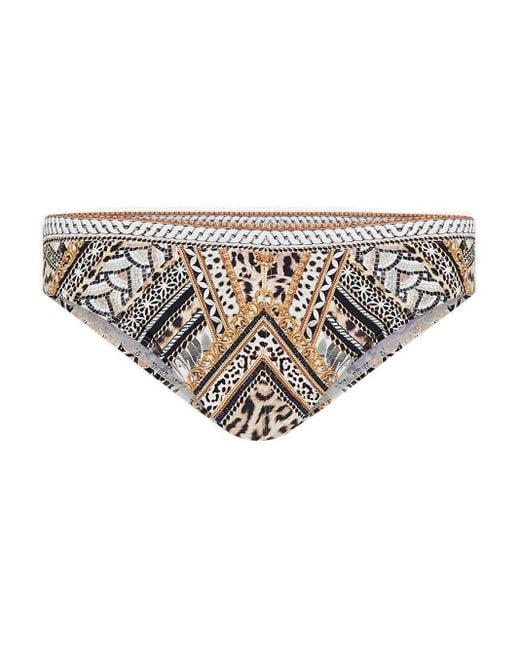 Camilla White Mosaic Muse-Print Swimming Trunks for men