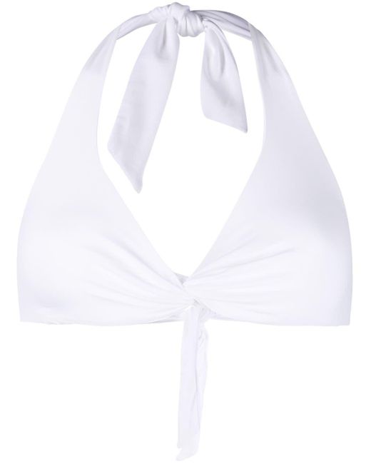 Fisico White Halterneck Bikini Top