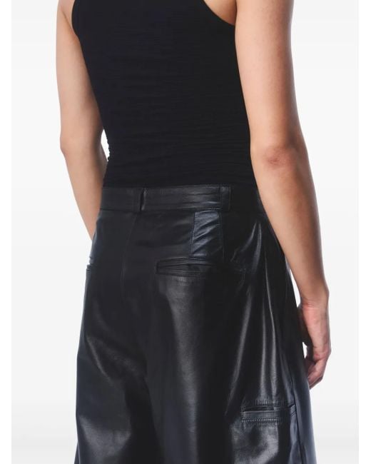 Pace Leren Shorts in het Black