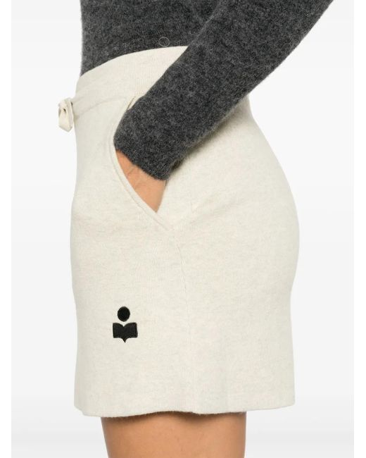 Isabel Marant Natural Amaline Mini Skirt