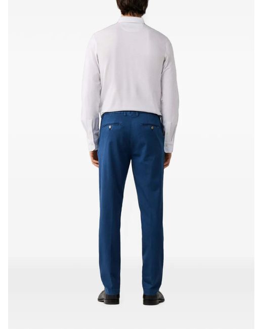 Hackett Blue Kensington Slim-Fit Trousers for men