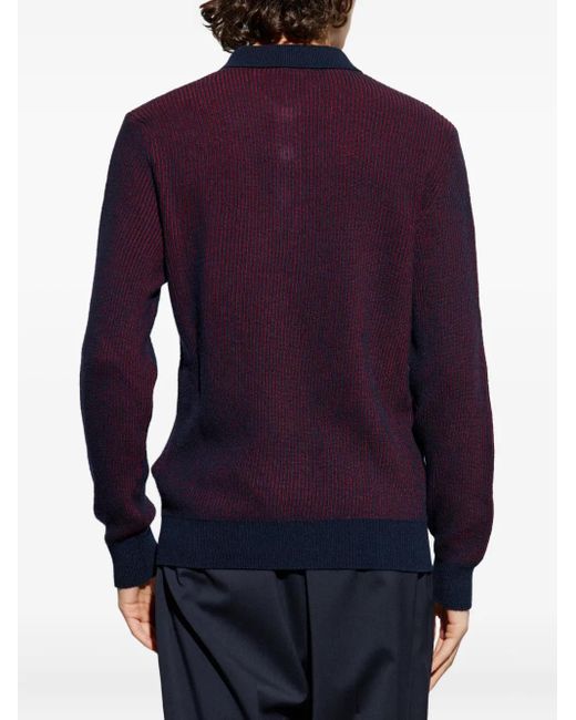 Etro Wollen Poloshirt in het Blue voor heren