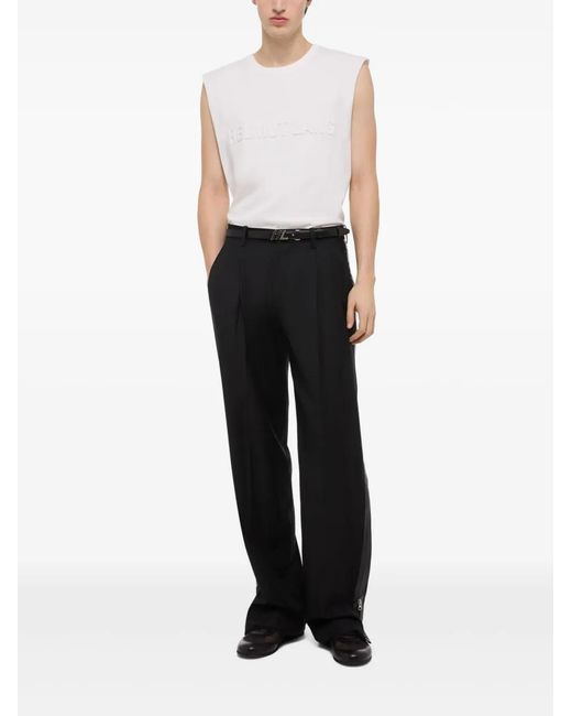 Helmut Lang White Embossed Tank.Rounde for men