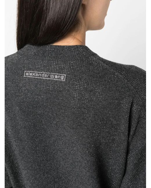 Alexander Wang Gray Pullover Mit Strass