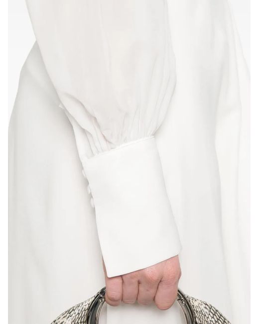 DE SANTIS Zijden Blouse in het White