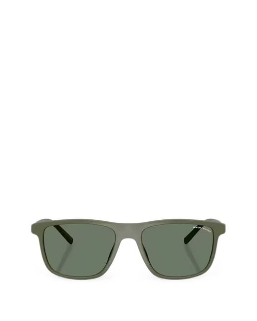 ARMANI EXCHANGE Green Matte-Finish Rectangle-Frame Sunglasses for men