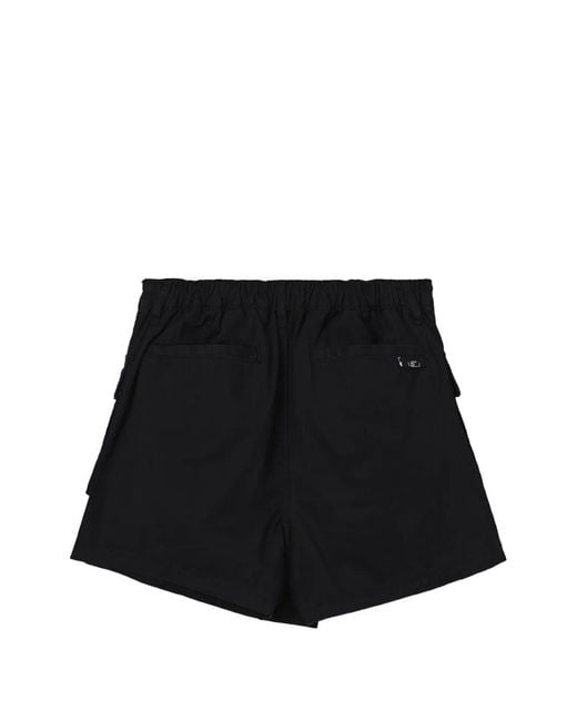 Izzue Black Logo-Patch Shorts