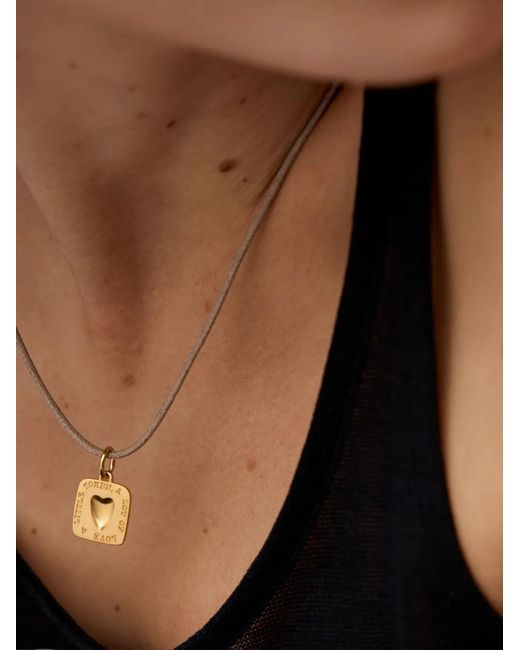 Monica Vinader Metallic Love Token Necklace