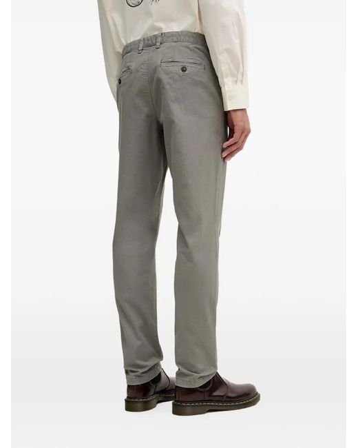 Benetton Gray Micro-Patterned Trousers for men