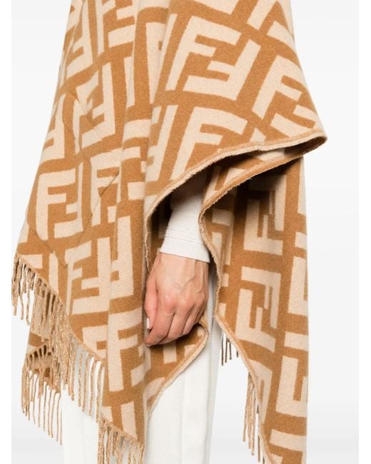 Fendi Kasjmier Poncho in het Metallic