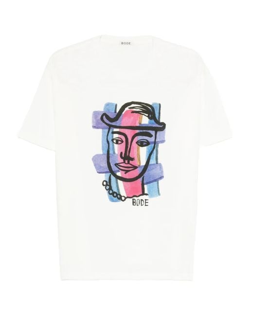 Bode White Hat-Print T-Shirt for men