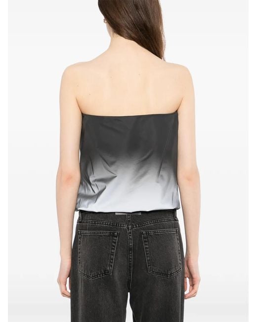 Alexander Wang Gray Reflective Bubble Top