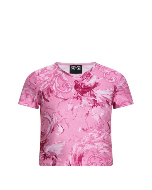 Versace Jeans Couture Pink Patterned T-Shirt