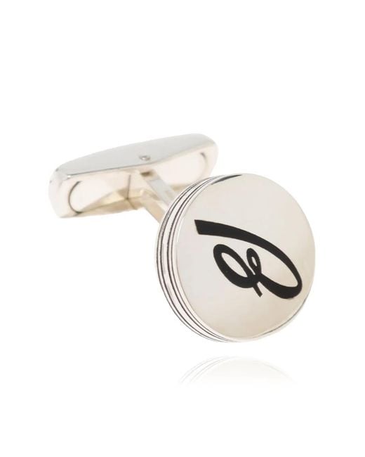 Brioni Metallic B-Logo Cufflinks for men