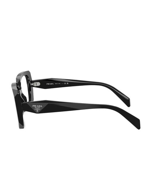 Prada Black Geometric-Frame Glasses