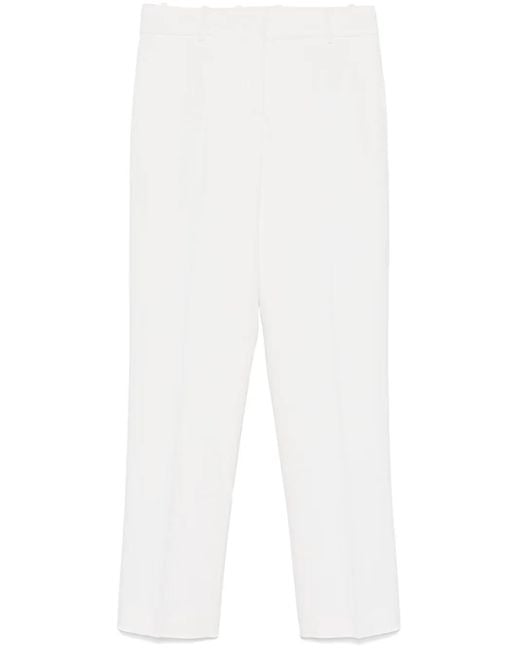 Ermanno Scervino White Tailored Straight-Leg Pants With Appeal