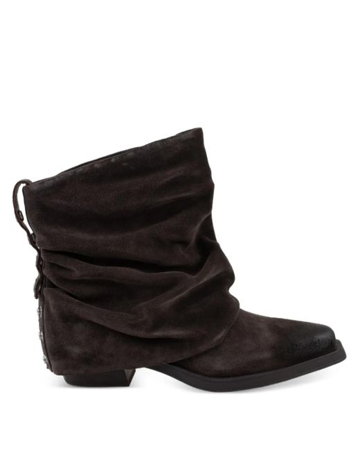 Ash Black Loren Studded Slouch Boots