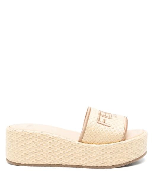Fendi Natural Sunshine Sandals