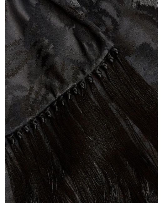 Etro Black Jacquard Jacket With Scarf
