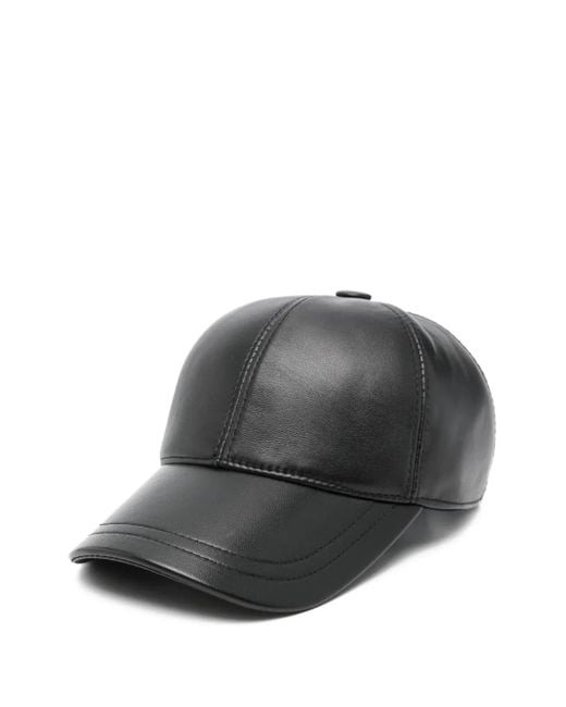 MEDEA Black Leather Cap
