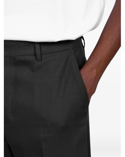 AMI Black Button Fastening Trousers