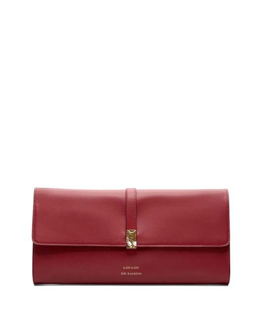 Loulou de Saison Red Elmer Leather Clutch