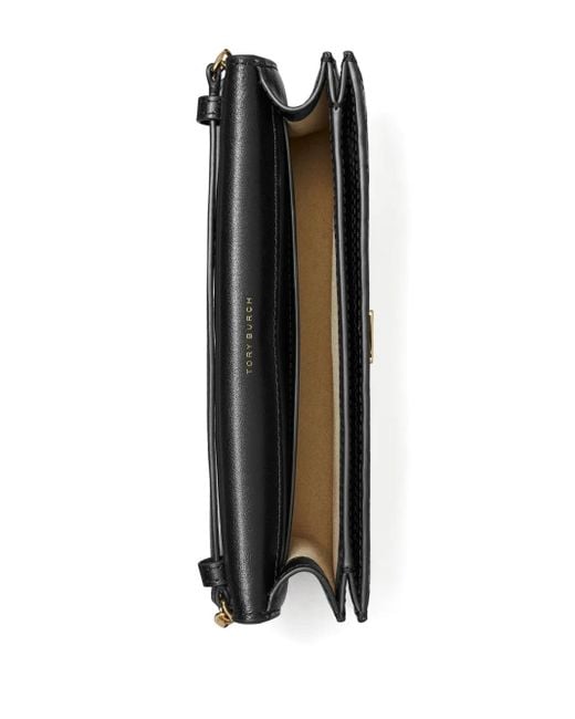 Borsa Mini Con Monogramma T di Tory Burch in Black
