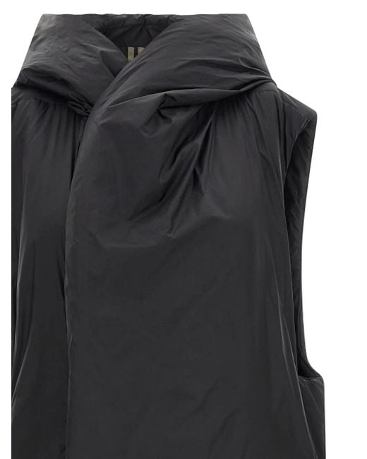Gilet Matelassé À Capuche Rick Owens en coloris Black