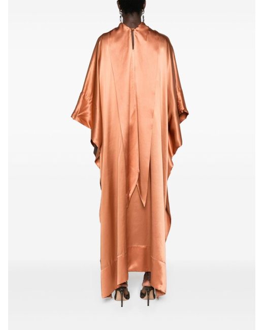 Robe longue imprimée ‎Taller Marmo en coloris Orange