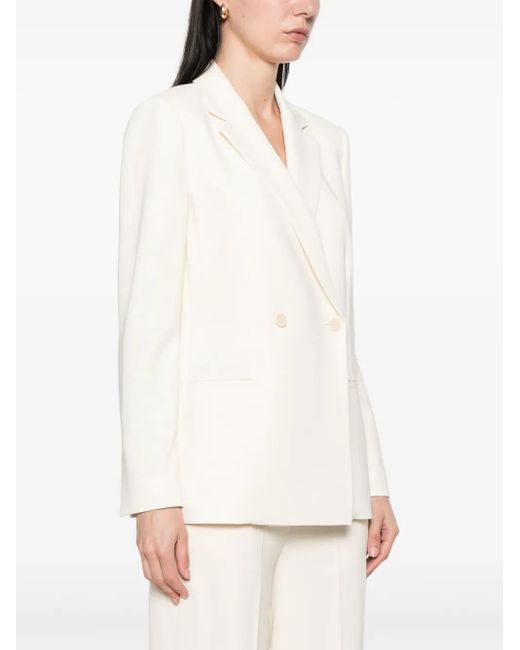 Theory White Double-Breasted Blazer