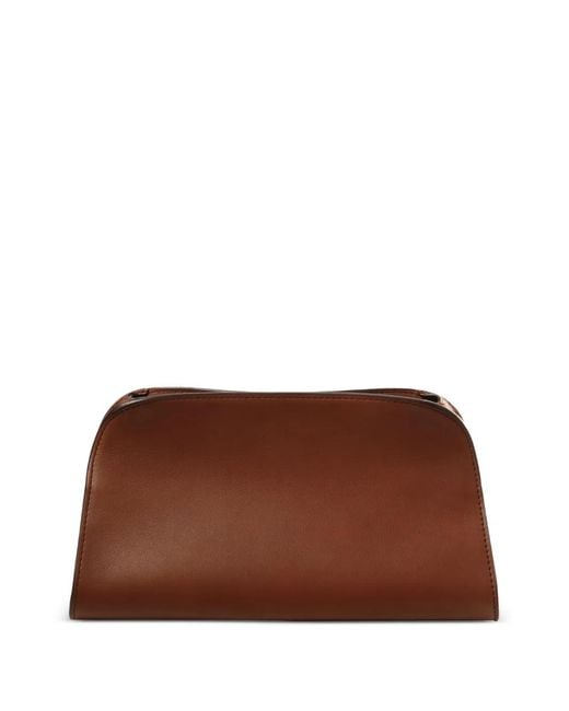 The Row Brown Peggy Strap Clutch Bag