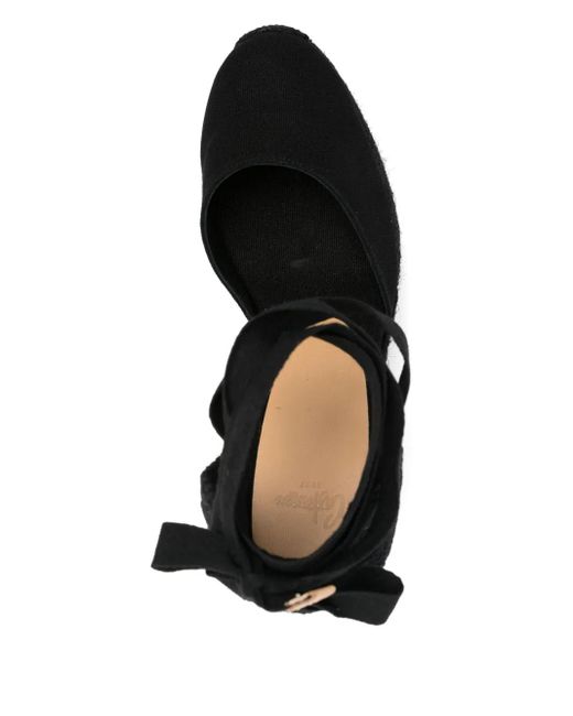 Castaner 115mm Carina Wedge Sandals Black