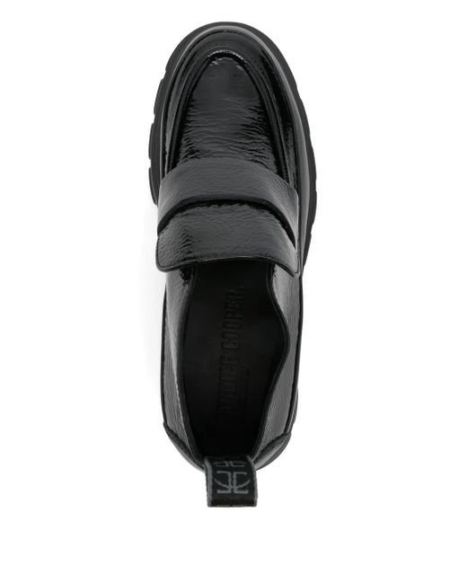 Candice Cooper Black Leather Loafers